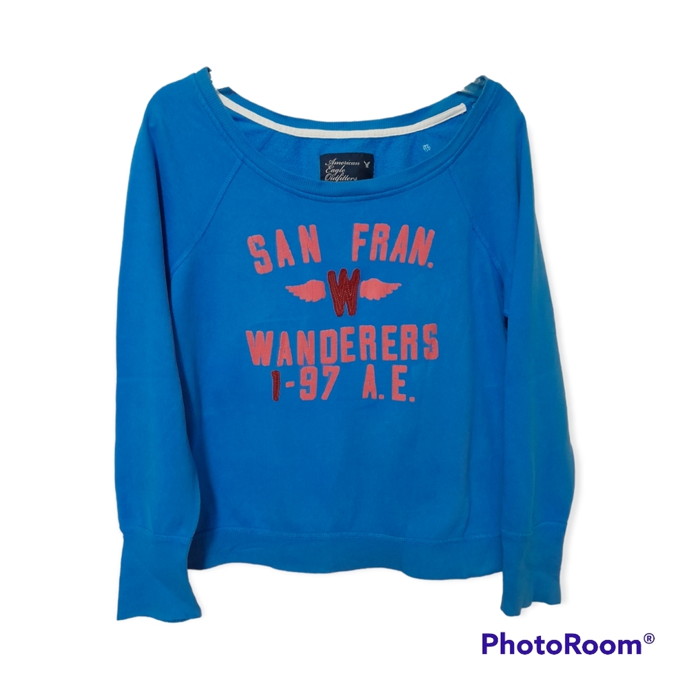 American Eagle Wide-Neck Sweatshirt, M